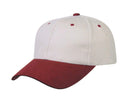 Heavy Brushed Cotton 6 Panel Low Crown Baseball Caps Hats Solid Two Tone Colors-Serve The Flag 10 image
