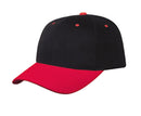Heavy Brushed Cotton 6 Panel Low Crown Baseball Caps Hats Solid Two Tone Colors-Serve The Flag 16 image