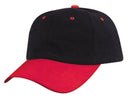 Heavy Brushed Cotton Low Crown 6 Panel Baseball Hats Caps Solid Two Tone-Serve The Flag 11 image