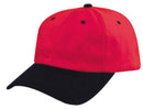Heavy Brushed Cotton Low Crown 6 Panel Baseball Hats Caps Solid Two Tone-Serve The Flag 12 image