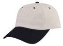 Heavy Brushed Cotton Low Crown 6 Panel Baseball Hats Caps Solid Two Tone-Serve The Flag 15 image