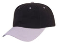 Heavy Brushed Cotton Low Crown 6 Panel Baseball Hats Caps Solid Two Tone-Serve The Flag