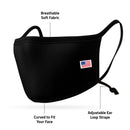 4 Pack Kids Size Face Masks Adjustable Double Layer Washable Reusable Made in USA-Serve The Flag 4 image