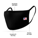4 Pack Kids Size Face Masks Comfort Fit Double Layer Washable Reusable Made in USA-Serve The Flag 2 image