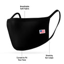 Kids Face Mask for Boys Girls Children Cotton Cloth Double Layer Masks Washable Reusable age 3 to 7 Made in USA-Serve The Flag 5 image