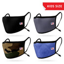 4 Pack Kids Size Face Masks Adjustable Double Layer Washable Reusable Made in USA-Serve The Flag 6 image