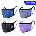 4 Pack Kids Size Face Masks Comfort Fit Double Layer Washable Reusable Made in USA-Serve The Flag