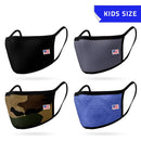 4 Pack Kids Size Face Masks Comfort Fit Double Layer Washable Reusable Made in USA-Serve The Flag 4 image