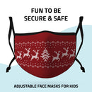 Casaba 4 Pack Face Masks Adult Kids Sizes Fun Cute Holiday Christmas Cotton Poly Adjustable Washable Reusable-Serve The Flag 12 image