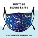 Casaba Face Masks Adult Kids Sizes Fun Cute Holiday Christmas Cotton Poly Adjustable Washable Reusable-Serve The Flag 13 image