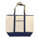 Large Big Reusable Grocery Shopping Totes Bags Heavy Duty Cotton Canvas-Serve The Flag 9 image