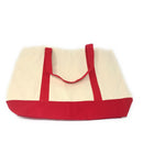 Large Shopping Grocery Bag Reusable Cotton Canvas Beach Tote Zippered 22inch X 16inch-Serve The Flag 19 image