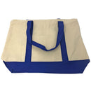 Large Shopping Grocery Bag Reusable Cotton Canvas Beach Tote Zippered 22inch X 16inch-Serve The Flag 21 image