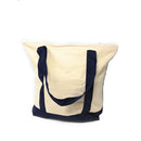 Large Shopping Grocery Bag Reusable Cotton Canvas Beach Tote Zippered 22inch X 16inch-Serve The Flag 7 image