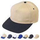 Heavy Brushed Cotton 5 Panel Low Crown Plain Two Tone Baseball Caps Hats-Serve The Flag 8 image