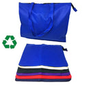 1 Dozen Large Big 20inch Zippered Reusable Grocery Shopping Tote Bags With Gusset Wholesale Bulk-Serve The Flag 2 image