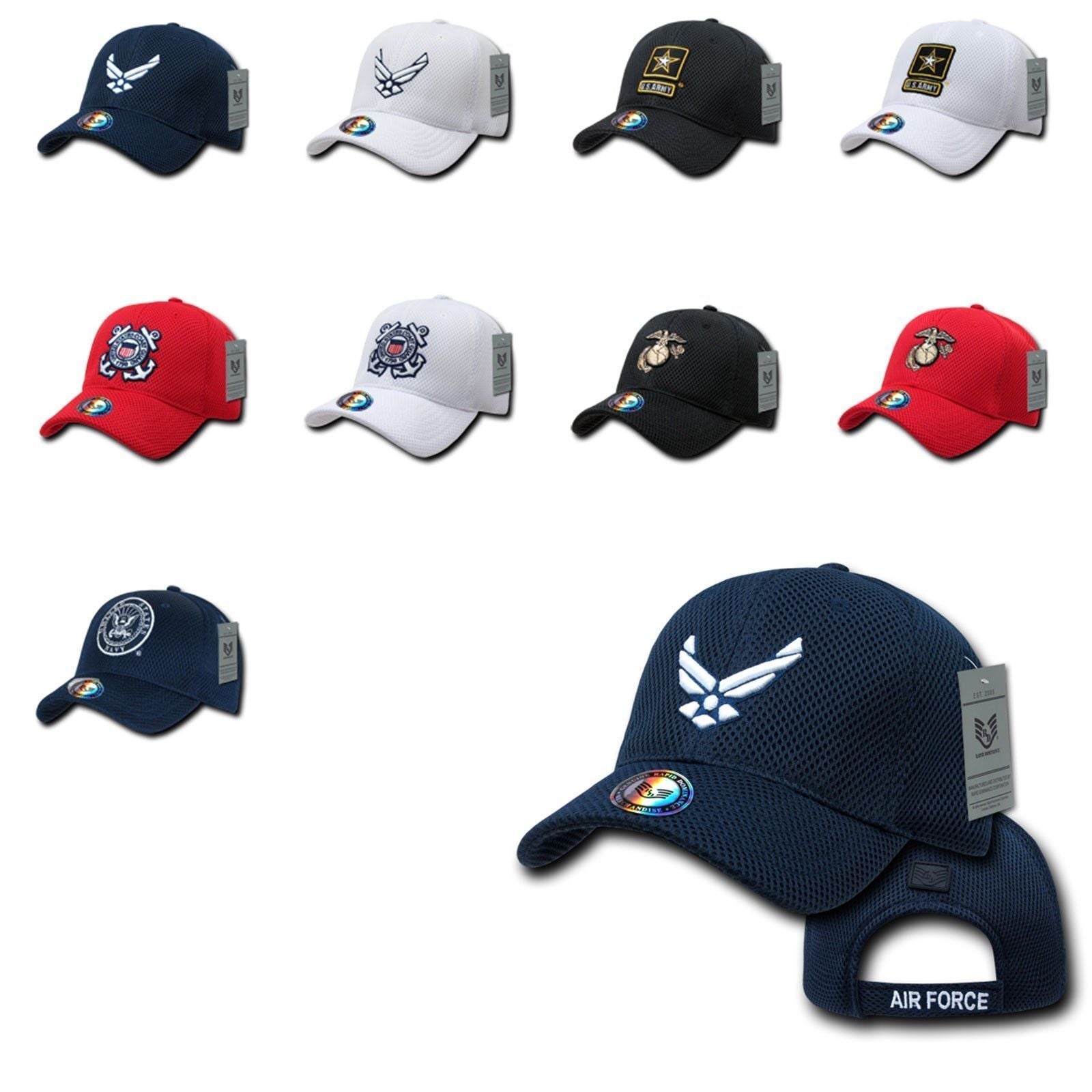 Military Army Air Force Navy Marines Coast Guard Mesh Baseball Hats Ca