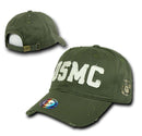 Military Army Marines Vintage Washed Cotton Polo Distressed Baseball Caps Hats-Serve The Flag 5 image