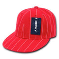 Decky Pin Striped Pinstriped Fitted Flat Bill Baseball Hats Caps-Serve The Flag