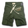 Rapid Dominance Brand US Army Air Force Navy Marines Military Logo Fleece Training Shorts-Serve The Flag
