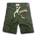 Rapid Dominance Brand US Army Air Force Navy Marines Military Logo Fleece Training Shorts-Serve The Flag