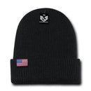 USA Flag Label Beanie Double Lined Acrylic Warm Winter Long Cuff Unisex-Serve The Flag 1 image