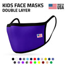 Kids Face Mask for Boys Girls Children Cotton Cloth Double Layer Masks Washable Reusable age 3 to 7 Made in USA-Serve The Flag 3 image