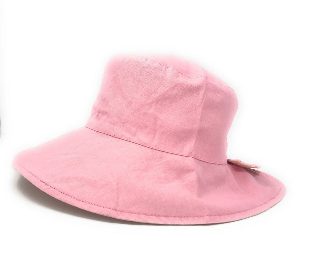 Cotton Ponytail Bucket Caps Hats Reversible Summer Women's Summer Beac
