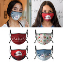 Casaba 4 Pack Face Masks Adult Kids Sizes Fun Cute Holiday Christmas Cotton Poly Adjustable Washable Reusable-Serve The Flag 2 image