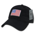 Patriotic USA American Flag Embroidered Relaxed Polo Baseball Dad Caps Hats-Serve The Flag
