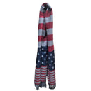 Patriotic USA American Flag Red White Scarf Scarves Shawl Wrap Textured-Serve The Flag 2 image