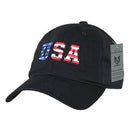 Patriotic USA Flag Embroidered Relaxed Cotton Polo Baseball Dad Caps Hats-Serve The Flag 8 image