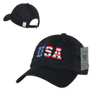 Patriotic USA Flag Embroidered Relaxed Cotton Polo Baseball Dad Caps Hats-Serve The Flag 3 image