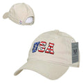 Patriotic USA Flag Embroidered Relaxed Cotton Polo Baseball Dad Caps Hats-Serve The Flag