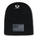Patriotic USA Flag Thin Blue Line Knit Beanies Acrylic Winter Short Cuff Unisex-Serve The Flag 7 image