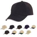 Brushed Cotton Sandwich 6 Panel Low Crown Baseball Hats Caps Plain Two Tone-Serve The Flag 11 image