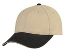 Brushed Cotton Sandwich 6 Panel Low Crown Baseball Hats Caps Plain Two Tone-Serve The Flag 17 image