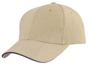 Brushed Cotton Sandwich 6 Panel Low Crown Baseball Hats Caps Plain Two Tone-Serve The Flag 8 image