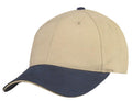 Brushed Cotton Sandwich 6 Panel Low Crown Baseball Hats Caps Plain Two Tone-Serve The Flag