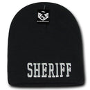 Police Fire Dept Security Border Patrol Sheriff Short Beanies Knit Caps Winter-Serve The Flag 13 image