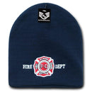 Police Fire Dept Security Border Patrol Sheriff Short Beanies Knit Caps Winter-Serve The Flag 10 image