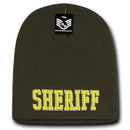 Police Fire Dept Security Border Patrol Sheriff Short Beanies Knit Caps Winter-Serve The Flag 8 image