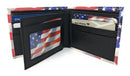 Printed Designs Bifold Wallets In Gift Box Cash Card Id Slots Mens Womens Youth-Serve The Flag 30 image