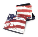 Printed Designs Bifold Wallets In Gift Box Cash Card Id Slots Mens Womens Youth-Serve The Flag 8 image