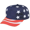 Pro Style Stars Stripes USA US Flag American Patriotic 6 Panel Hats Caps-Serve The Flag 1 image