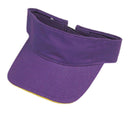 1 Dozen Washed Sandwich Cotton Sun Beach Visors Gold Wholesale Lot Bulk-Serve The Flag 13 image