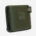 RAPDOM Men's Tri-Fold Wallet Non Stick Id Window 18 Compartment/Pocket-Serve The Flag
