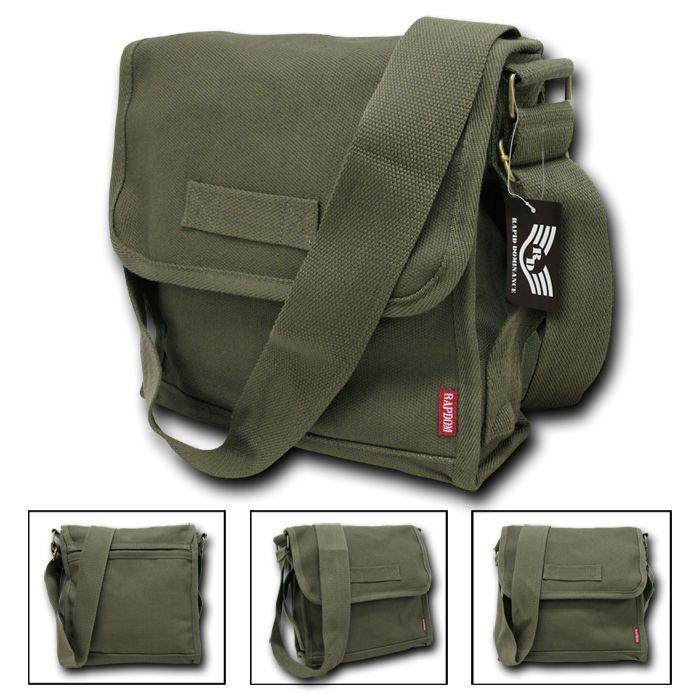 Rapdom Tactical Field Shoulder Messenger Satchel Compact Tote US Army Style Bags