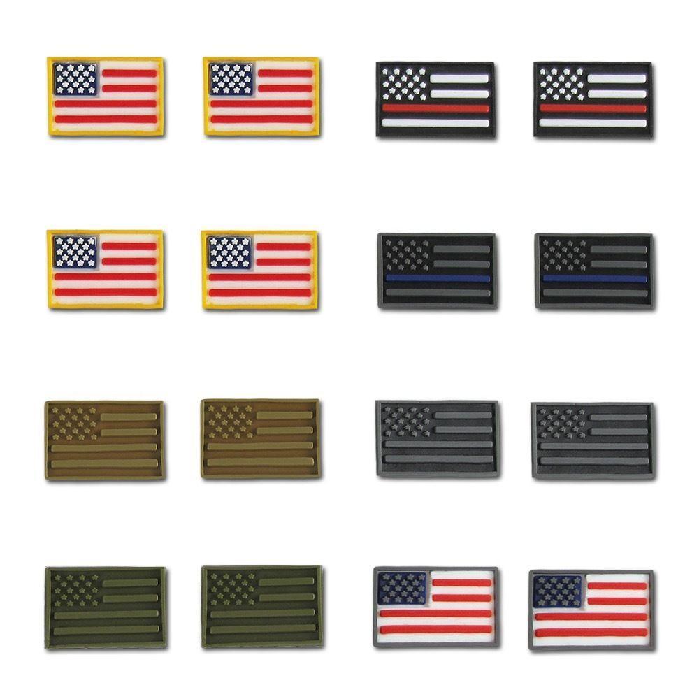 RAPDOM USA Flag Tactical Micro Patches 3 D Layered H&L Hook & Loop-Bac