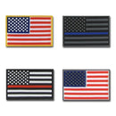 RAPDOM USA Flag Tactical Mini Rubber H&L Hook & Loop-Back Patch-Serve The Flag 1 image